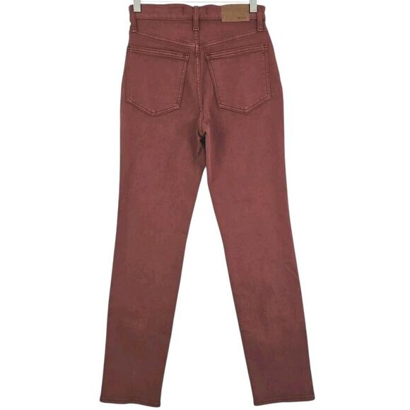 Madewell ~Woman Size 25~ Brown/Red Stovepipe Jeans Full-Length High Rise NWT. - Picture 14 of 16
